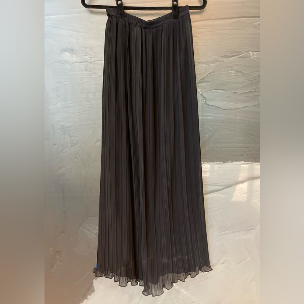 Vintage MISS ELLIETTE Dress Blk Chiffon/White Trim Formal Evening Long Gown Sz 6 - Picture 8 of 11